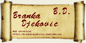 Branka Đeković vizit kartica